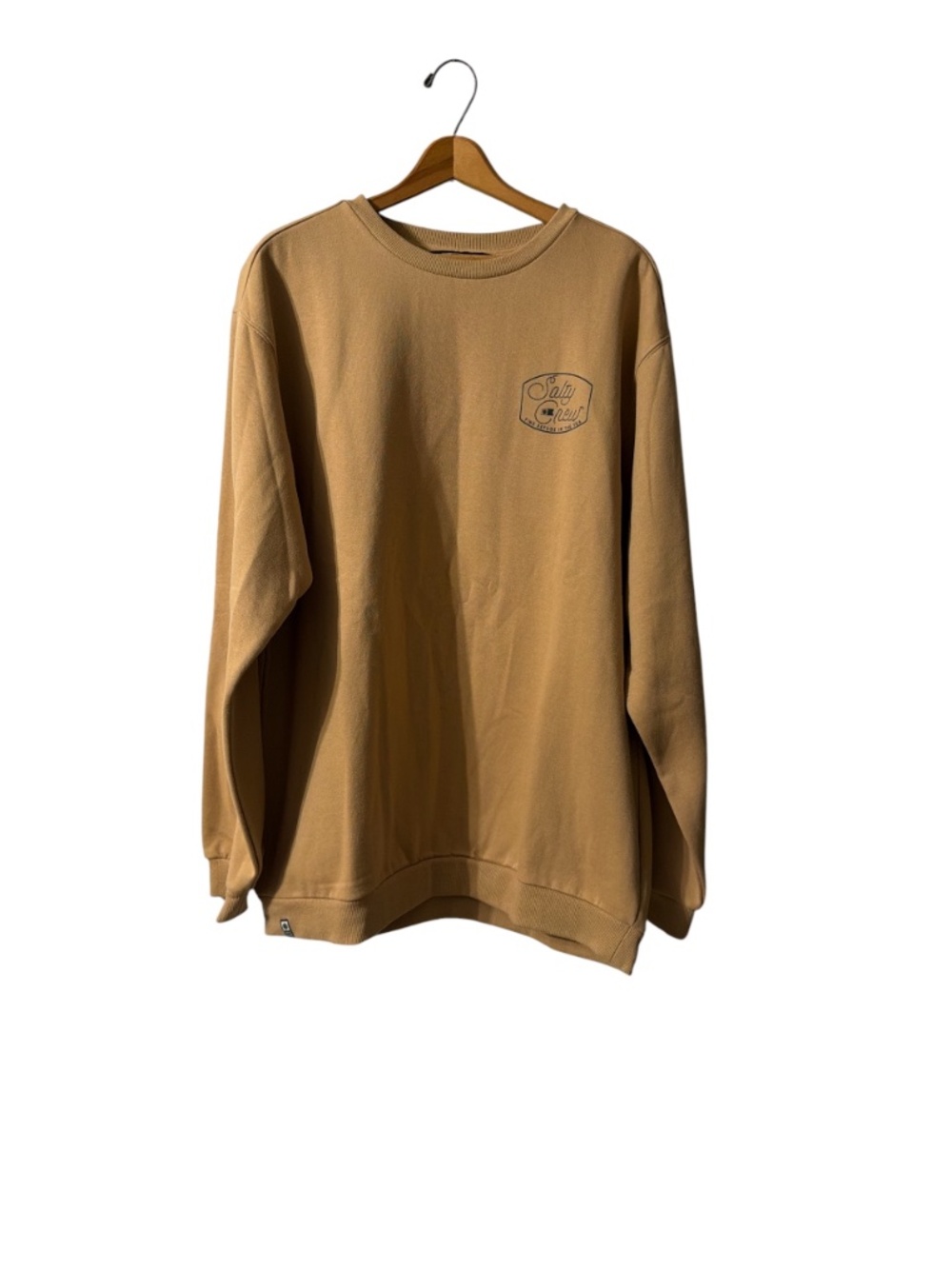 Salty Crew Crewneck Sweatshirt Tan Pullover Surf Skate Casual Mens XL NWT